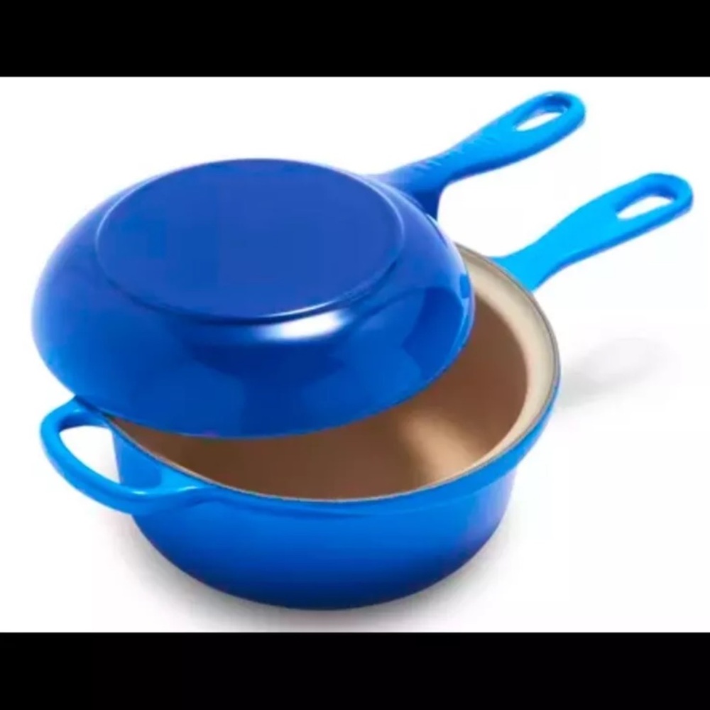 Blue Cast Iron Dutch Oven
